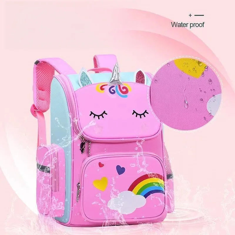 MOCHILA ESCOLAR UNICÓRNIO PARA MENINAS - IMPERMEÁVEL
