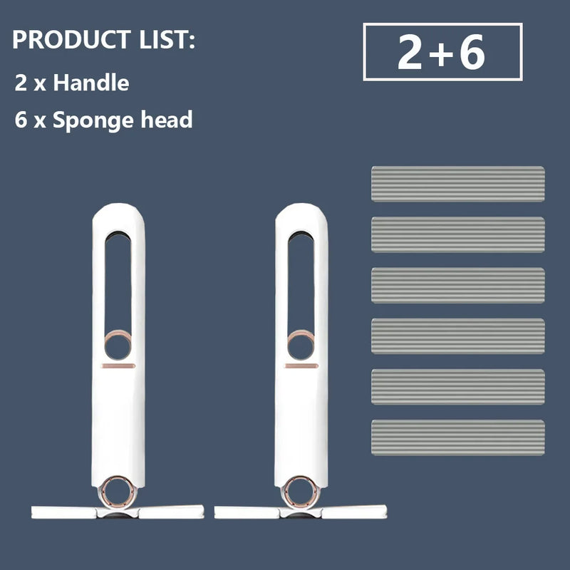 Mini Mop Squeeze - rodo / limpador de superfícies com sistema escorredor e dobrável