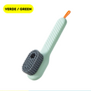 Escova de limpeza 2 em 1 - sistema de armazenagem para sabão líquido